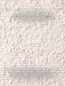 Slonovinový ručne tkaný koberec z materiálu buklé 120x170 cm Notting Hill Portobello – Ted Baker