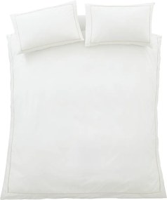 Biele/béžové 3-dielne obliečky na dvojlôžko z bavlneného perkálu 200x200 cm Contrast Trim – Bianca