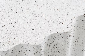 Okrúhly konferenčný stolík Tiaris 41 cm - biele terrazzo