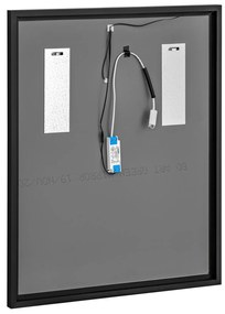 Kúpeľňové zrkadlo Madera s LED osvetlením 68x83 cm čierne