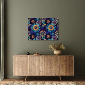 Sklenený obraz - 3D kvety (70x50 cm)