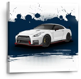 Sablio Obraz Nissan GTR 35 Modrý - 50x50 cm