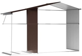 Záhradná kôlňa hnedá 277x192,5x179 cm pozinkovaná oceľ