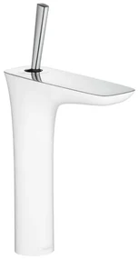 Hansgrohe PuraVida, páková umývadlová batéria 200 s odtokovou súpravou Push-Open, biela/chrómová, HAN-15081400