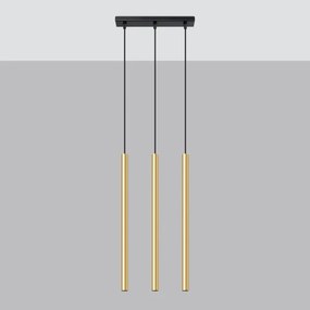 Sollux SL.1196 - Luster na lanku PASTELO 3xG9/8W/230V zlatá