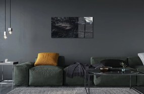 Sklenený obraz temná postava 125x50 cm