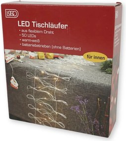 Vianočná reťaz 50 LED, behúň na stôl