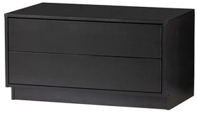 Čierny modulárny TV stolík z borovicového dreva 75x40 cm Finca – WOOOD