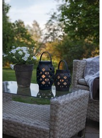 Čierny lampáš Star Trading Flame Lantern, výška 23 cm