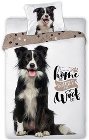 Bavlnené posteľné obliečky Border kólia - 100% bavlna - 140 x 200 cm + 70 x 90 cm