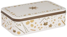 Ib Laursen Plechová dóza Christmas Spices Flat Square