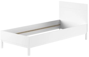 Biela detská posteľ z borovicového dreva bez roštu 90x200 cm Eva – Vipack