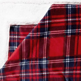 Deka MANTA kockovaná, červená 864778