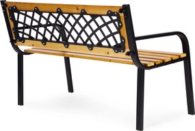 MultiGarden Drevená záhradná lavička s ažurovým operadlom 118x52 cm MultiGarden