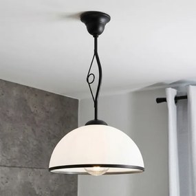 Luster na tyči RETRO 1xE27/60W/230V čierna/biela
