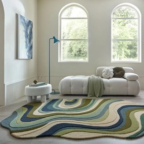 Zelený ručne tkaný vlnený koberec 160x230 cm Envy Wool – Flair Rugs