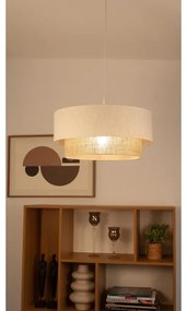 Luster na lanku NATIA 1xE27/60W/230V biela/hnedá