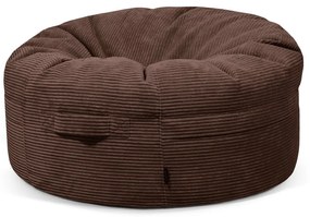 Tmavohnedý menčestrový sedací vak Roll 105 – SLOWDOWN