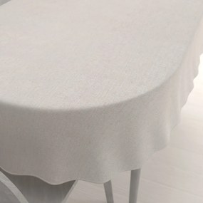Biante Dekoračný oválny obrus BKW-205 Režný žíhaný 130x160 cm