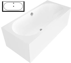 Obdĺžniková vaňa Polysan ASTRA BDR MONOLITH 160x70 cm akrylát pravá 32611MDR