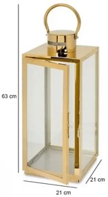 Dekoratívna lucerna 63 cm, zlatá