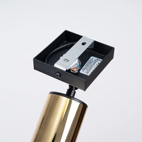 Sollux SL.1382 - Nástenné bodové svietidlo WINX 1xGU10/10W/230V čierna/zlatá