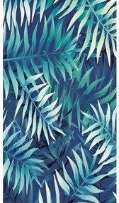 Plážový set BORNEO - osuška 100×180 cm a pončo 80×145 cm, tmavo modrý
