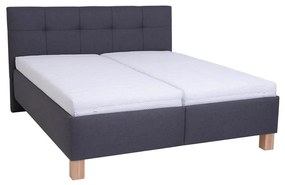 Čalouněná postel s úložným prostorem bez matrace MARIA 160x200 cm šedá PO0013