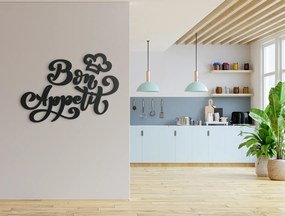 drevko Drevený nápis Bon Appetit Rozmer obrazu: 30 x 42,5 cm, Farba dekorácie: Čierna