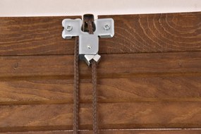 Drevená roleta na pergole - hnedá Šírka rolety: 90 cm, Rozvin rolety: 150 cm