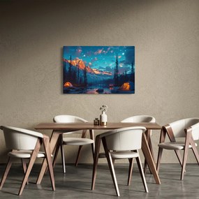 Obraz - Kempovanie v horách (90x60 cm)