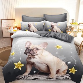 Obliečky BULLDOG SILVER 3-dielna sada 140x200 cm
