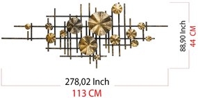Nástěnná kovová dekorace Mihrimah vícebarevná