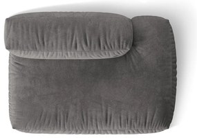 Sivý zamatový modul pohovky (pravý roh) Martina – Micadoni