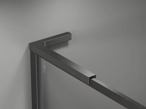 Mexen, Mexen Kioto-F L sprchová stena s rámom 60 x 202 cm, priehľadná 8 mm, pištoľovo sivá kartáčovaná - 800-060-174-66-00