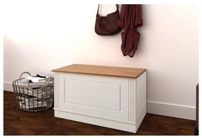 Biela truhlica z borovicového dreva 80x45 cm Anita – Støraa