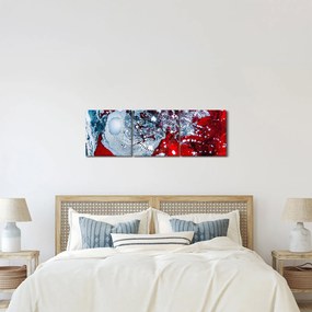 Abstraktný obraz (s hodinami) (90x30 cm)