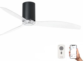 FARO Barcelona FARO 32041WP - Stropný ventilátor MINI TUBE FAN M čierna pr. 128 cm SMART + DO FA32041WP