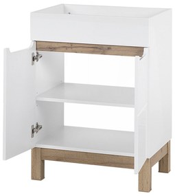 Kúpeľňová stojaci skrinka pod umývadlo BALI biela 60 cm