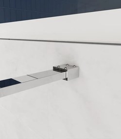 Erga Paris, sprchová zástena Walk-In 140x200 cm, 8mm číre/mliečne sklo, chrómový profil, ERG-V02-PARIS-140x200-MF-CR