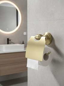 Rea Aristo, držiak toaletného papiera s krytom, 16101, zlatá matná, REA-98509