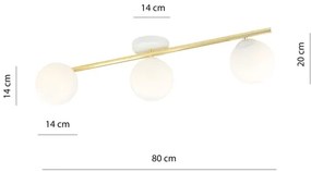 Stropné svietidlo SPLENDI 3xE14/10W/230V biela/zlatá