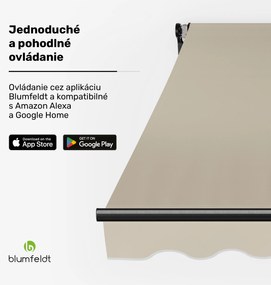 Blumfeldt CloudShade Markíza, Inteligentné ovládanie, UV ochrana, Montáž na stenu
