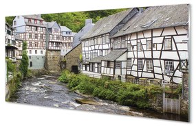 Nástenný panel  Germany Staré budovy River 100x50 cm