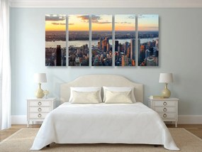 5-dielny obraz mesto New York Varianta: 100x50