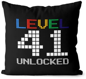 Vankúš Level unlocked (vek: 41, Velikost: 55 x 55 cm)