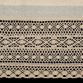 KRÁTKA ZÁCLONA NA PÚTKACH MADDELINE 150X35 CM SVETLOBÉŽOVÁ