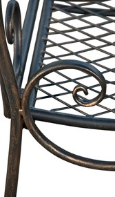 Rustikálna kovová lavička Tar - Bronzová