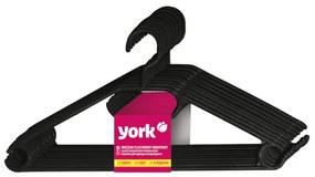 York Sada plastových vešiakov, 9 ks + 1 ks zadarmo