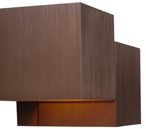 Moderné nástenné svietidlo tmavý bronz 2-svetlá - Transfer Double